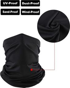 img 3 attached to Breathable Neck Gaiter Scarf Balaclava for Summer UV Protection and Face Cover