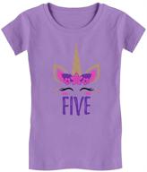 girls' clothing: unicorn-themed birthday fitted t-shirt for infants logo