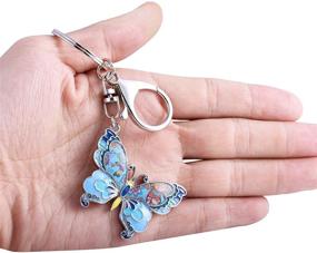 img 2 attached to Luckeyui Butterfly Keychain Personalized Keyring