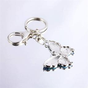 img 1 attached to Luckeyui Butterfly Keychain Personalized Keyring