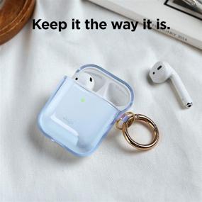 img 3 attached to 🔵 elago прозрачный чехол для Airpods с карабином Аква-Блю - Apple Airpods 1 и 2