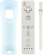 🎮 mribo wii remote controller: enhanced gaming experience with silicone case and wrist strap - nintendo wii and wii u (white) logo