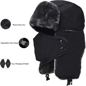 img 3 attached to Ushanka Mens Winter Trapper Flaps Outdoor Recreation
