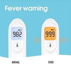 img 2 attached to Yuwell Infrared Thermometer for Adults and Children, Non-Contact Forehead Baby Thermometer with Instant & Accurate Reading, Fever Alarm and Gentle Vibration Alert