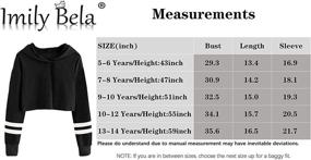 img 1 attached to 👚 Imily Bela Striped Long Sleeve Kids Crop Tops: Fashionable Hoodie Pullover Sweatshirts for Girls