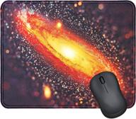 🖱️ galaxy nebula mouse pad - stitched edge, non-slip rubber base - 9.6x7.9x0.1 inch - ideal for computer, laptop mouse logo