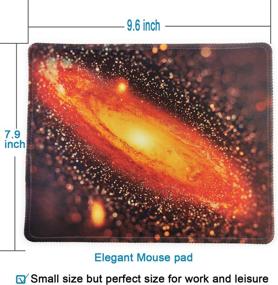 img 2 attached to 🖱️ Galaxy Nebula Mouse Pad - Stitched Edge, Non-Slip Rubber Base - 9.6x7.9x0.1 inch - Ideal for Computer, Laptop Mouse