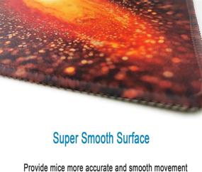 img 1 attached to 🖱️ Galaxy Nebula Mouse Pad - Stitched Edge, Non-Slip Rubber Base - 9.6x7.9x0.1 inch - Ideal for Computer, Laptop Mouse