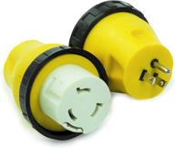 🔌 адаптер leisure cords 15a male to 50amp female для замка для подключения rv - электрический преобразователь для кабеля генератора для кемпера. логотип