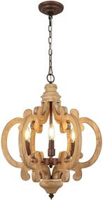 img 2 attached to HMVPL Farmhouse Lighting Industrial Chandeliers Lighting & Ceiling Fans