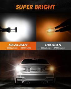 img 3 attached to 💡 SEALIGHT 921 LED Bulbs, Upgraded 912 921 Reverse Light T15 Backup Bulb LED 2600Lumens 6000K Xenon White W16W 906 904 902 Super Bright Light, Pack of 2
