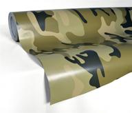 premium vvivid xpo self-adhesive desert camo vehicle wrap vinyl decal (1ft x 5ft) - perfect for cars, boats, and more! logo