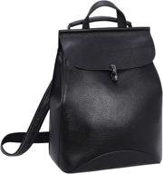 leather casual daypack bag for everyday use logo
