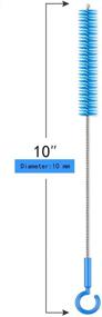 img 3 attached to Premium Set of 10 Long Straw Brushes: Nylon Pipe Tube Cleaner 10-inch x 2/5-inch - Get Rid of Stubborn Residue Easily!