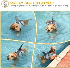 img 3 attached to 🐶 Doglay Dog Shark Life Jacket: Premium Pet Life Preserver with Rescue Handle for Small, Medium, Large Dogs - Ideal for Swimming and Water Recreation - M Size