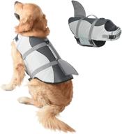 🐶 doglay dog shark life jacket: premium pet life preserver with rescue handle for small, medium, large dogs - ideal for swimming and water recreation - m size logo