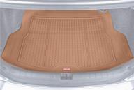 🚗 motor trend premium flextough all-protection cargo mat liner – beige, heavy duty trimmable trunk liner for car truck suv logo