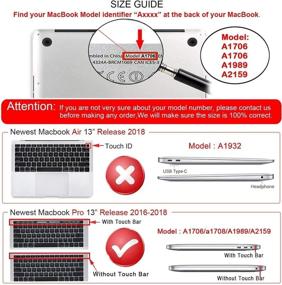 img 3 attached to 👉✨ iCasso MacBook Pro 13 inch Case A2338 M1/A2289/A2251/A2159/A1989/A1706/A1708 – Hard Shell Case,Sleeve,Screen Protector,Keyboard Cover Bundle with Small Bag - Clear
