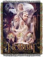 🏻 warner brothers the hobbit last house woven tapestry throw blanket – 4' x 5' | official merchandise logo