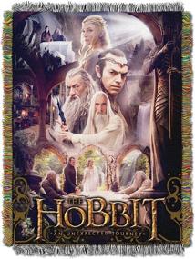 img 1 attached to 🏻 Warner Brothers The Hobbit Last House Woven Tapestry Throw Blanket – 4' x 5' | Official Merchandise