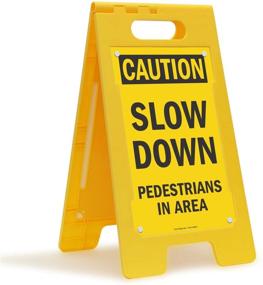 img 4 attached to 🚸 Protect Walkers in Style with our Caution Pedestrians Folding SmartSign Plastic