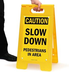 img 2 attached to 🚸 Protect Walkers in Style with our Caution Pedestrians Folding SmartSign Plastic