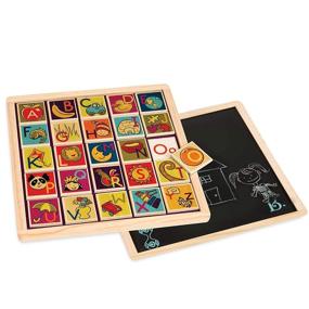 img 4 attached to 🎨 B Toys Double Sided Alphabet Chalkboard