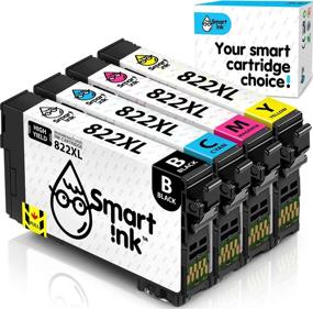 img 4 attached to Optimized Smart Ink Remanufactured Ink Cartridge Replacement for Epson 822XL 822 XL T822XL 🖨️ - Compatible with WF-3820 WF-4820 WF-4830 WF-4834 Workforce Pro Printers (BK &amp; C/M/Y, 4 Combo Pack)