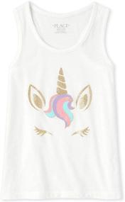 img 1 attached to 👚 Adorable and Stylish Matchable Girls' Clothing - Childrens Place Girls Graphic Tops, Tees & Blouses