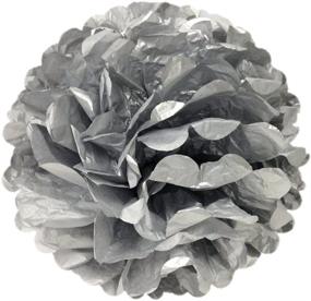 img 3 attached to 🎉 Set of 5 Silver & Polka Dots Tissue Pom Poms Party Decorations for Weddings, Birthdays, Baby Showers, and Nursery Décor - 12" & 8" Wrapables