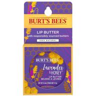 🌿 burt's bees lavender & honey lip butter: 100% natural origin with shea and cocoa butters - moisturizing lip care in a convenient tin logo