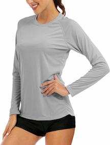 img 4 attached to 🌞 Ultimate Sun Protection: MAGCOMSEN Women's Long Sleeve Shirts with UPF 50+ for Hiking, Fishing, Workout, and Rash Guard