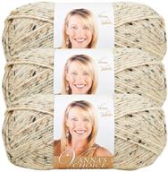 🧶 lion brand vanna's choice yarn (3 pack) - oatmeal, item# 860-400 logo