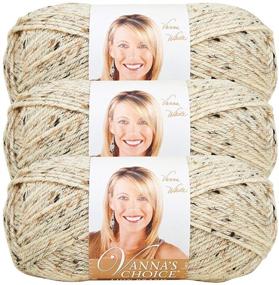 img 1 attached to 🧶 Lion Brand Vanna's Choice Yarn (3 Pack) - Oatmeal, Item# 860-400