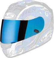 🔵 hjc rst blue mirror shield - compatible with hj-09, ac-12, ac-12 carbon, cl-15, and cl-sp helmets logo