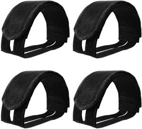 img 4 attached to WILLBOND 2 Pairs Bicycle Feet Strap Pedal Straps for Fixed Gear Bike: Secure and Comfortable Cycling Accessory