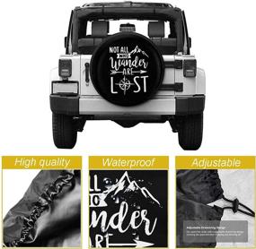 img 2 attached to 🔆 MSGUIDE Spare Tire Cover: Sunscreen Dustproof Wheel Cover for Jeep, Trailer, RV, Truck (14-17 Inch)