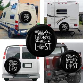 img 3 attached to 🔆 MSGUIDE Spare Tire Cover: Sunscreen Dustproof Wheel Cover for Jeep, Trailer, RV, Truck (14-17 Inch)