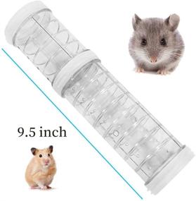 img 1 attached to 🐹 WishLotus Transparent Hamster Tubes & Adventure Pipe Set - Expand Space DIY Creative Connection Tunnel Track Rat Toy - Hamster Cage Accessories and Toys