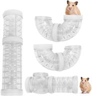 🐹 wishlotus transparent hamster tubes & adventure pipe set - expand space diy creative connection tunnel track rat toy - hamster cage accessories and toys logo