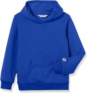 🧥 cozy and stylish: kid nation kids' soft brushed fleece casual hooded sweatshirt for boys and girls 4-12 years logo