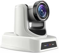 📷 smtav ptz camera: 3g-sdi, hdmi, ip streaming outputs | 30x + 8x zoom | video conference live streaming camera for broadcast, conference, events, church, school etc. (30x, white) logo