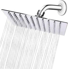 img 4 attached to 🚿 YIHAIXINGWEI 12” Shower Head: Square Rainfall, High Pressure, Stainless Steel Ultra Thin Showerhead - Full Body Coverage and Adjustable