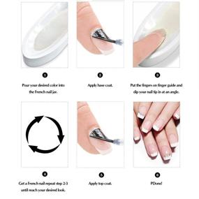 img 2 attached to French Tip Dip Nail Powder Tray System: Easy Manicure Tool with Dust Cleaning Brush and Smile Line Mold