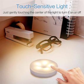 img 3 attached to 💡 Dimmable Touch Night Light - Battery Powered Tap Light with Sensor - Stick-on Night Lights for Closets, Cabinets, Kitchen, Stairs