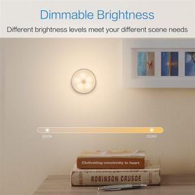 img 2 attached to 💡 Dimmable Touch Night Light - Battery Powered Tap Light with Sensor - Stick-on Night Lights for Closets, Cabinets, Kitchen, Stairs