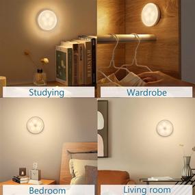 img 1 attached to 💡 Dimmable Touch Night Light - Battery Powered Tap Light with Sensor - Stick-on Night Lights for Closets, Cabinets, Kitchen, Stairs