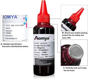 img 3 attached to Aomya Ink Refill Kit for Canon PIXMA Printer Series: PG250, CL251, PG210, PG260, CL261, CL244 - 4 Color Set 100ml with 4 Syringes