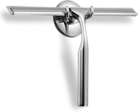 img 4 attached to 🚿 Ettori Shower Squeegee: Clear Glass Wall Cleaner with Stainless Steel, Suction Storage Hook - 10'' in Chrome