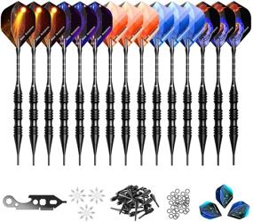 img 4 attached to 🎯 UZOPI Soft Tip Darts Set: 15 Pcs 20g Darts with Extra 120 Plastic Tips, Flight Protectors, and Storage Bag